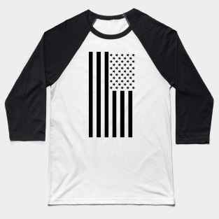 Black & White American Flag Baseball T-Shirt